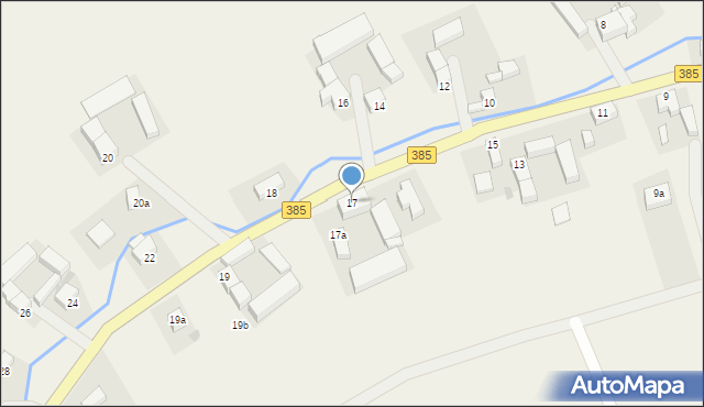 Budzów, Budzów, 17, mapa Budzów