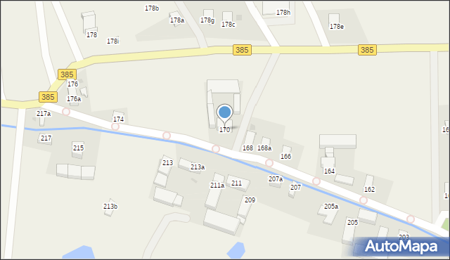 Budzów, Budzów, 170, mapa Budzów