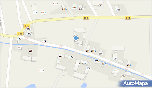 Budzów, Budzów, 172, mapa Budzów