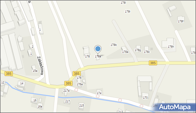 Budzów, Budzów, 178a, mapa Budzów