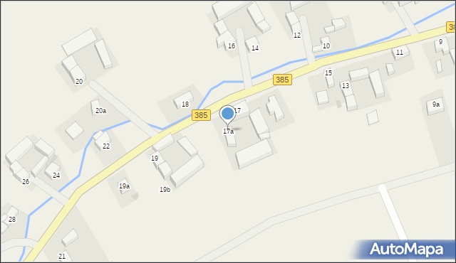 Budzów, Budzów, 17a, mapa Budzów