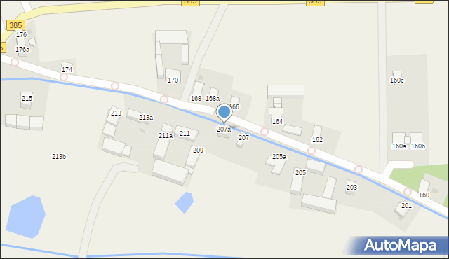 Budzów, Budzów, 207a, mapa Budzów