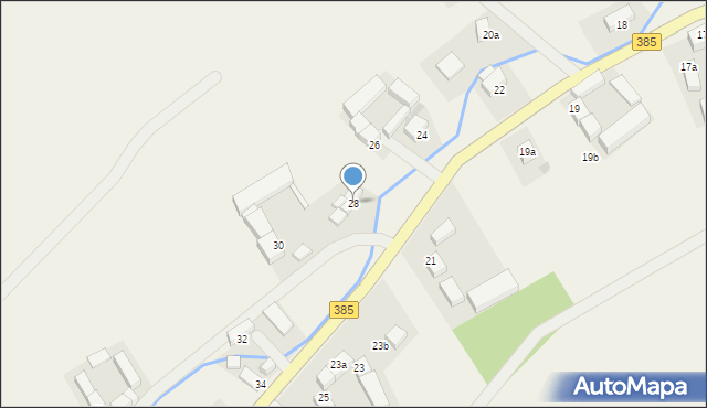 Budzów, Budzów, 28, mapa Budzów