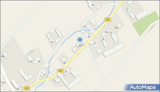 Budzów, Budzów, 36, mapa Budzów