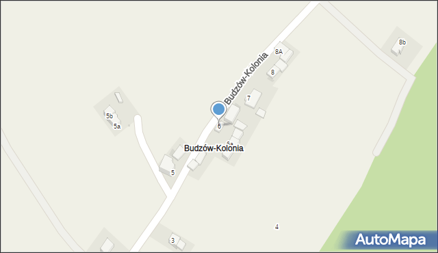 Budzów, Budzów-Kolonia, 6, mapa Budzów