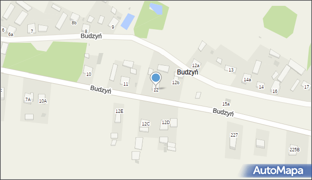 Budzyń, Budzyń, 12, mapa Budzyń