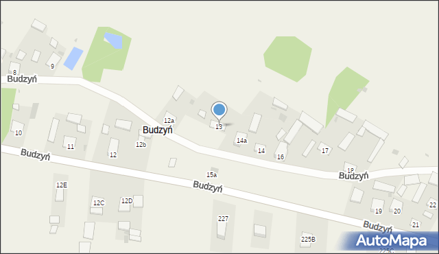 Budzyń, Budzyń, 13, mapa Budzyń