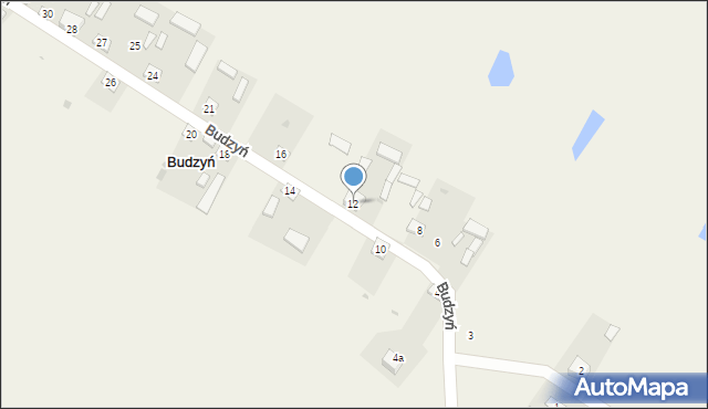 Budzyń, Budzyń, 12, mapa Budzyń