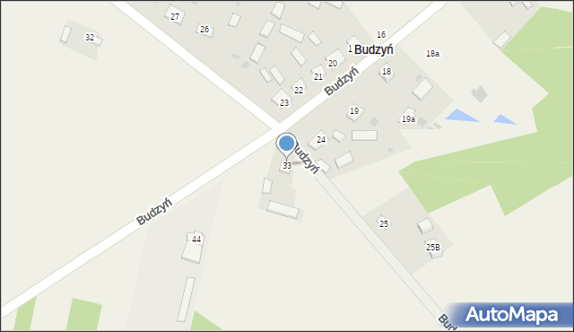 Budzyń, Budzyń, 33, mapa Budzyń