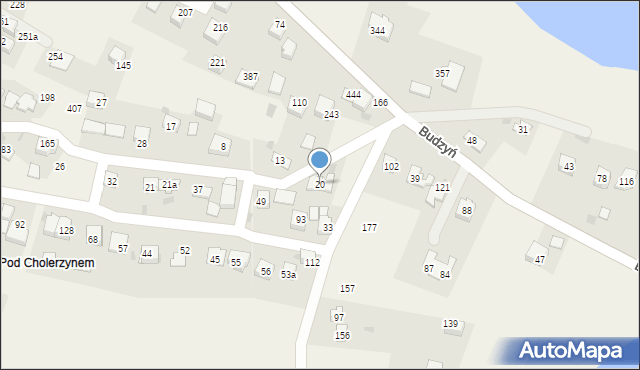 Budzyń, Budzyń, 20, mapa Budzyń