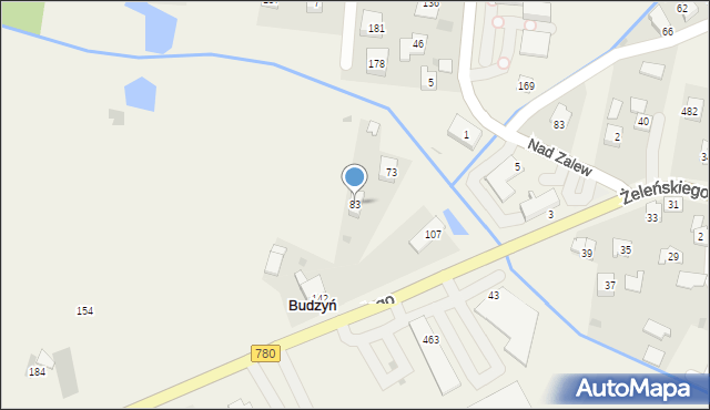 Budzyń, Budzyń, 83, mapa Budzyń