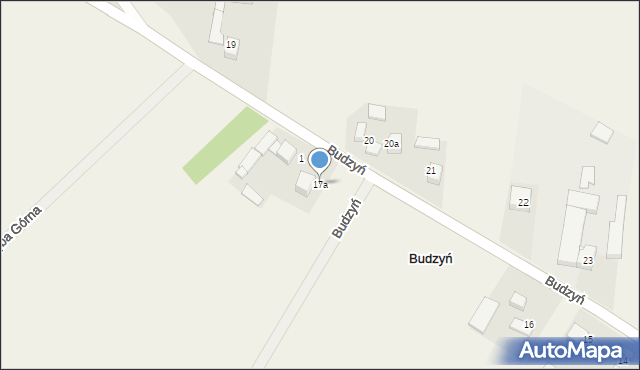 Budzyń, Budzyń, 17a, mapa Budzyń