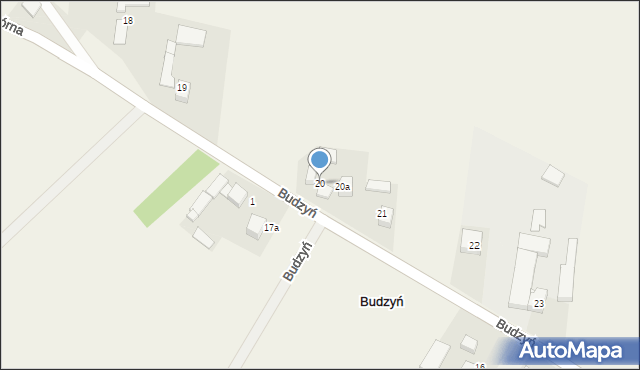 Budzyń, Budzyń, 20, mapa Budzyń