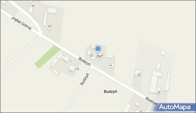 Budzyń, Budzyń, 20a, mapa Budzyń