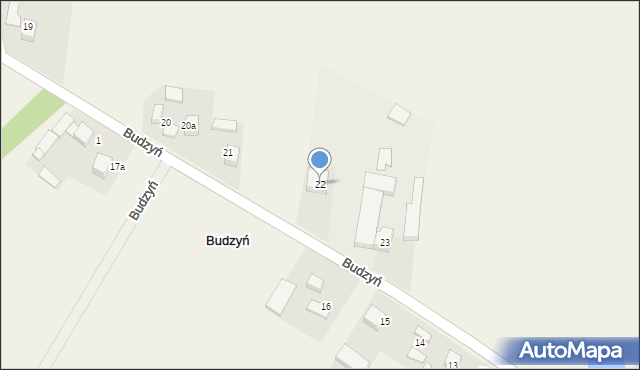 Budzyń, Budzyń, 22, mapa Budzyń