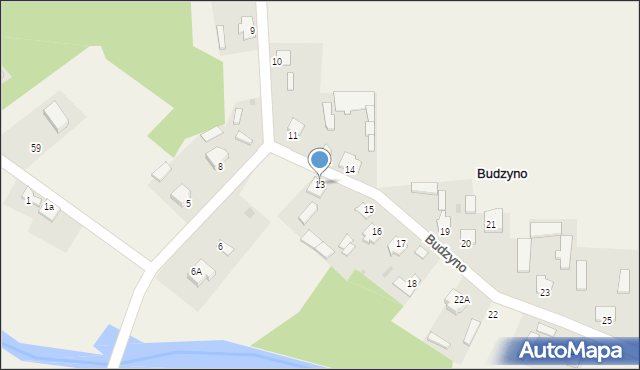 Budzyno, Budzyno, 13, mapa Budzyno