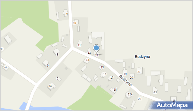 Budzyno, Budzyno, 14, mapa Budzyno