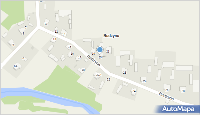 Budzyno, Budzyno, 20, mapa Budzyno