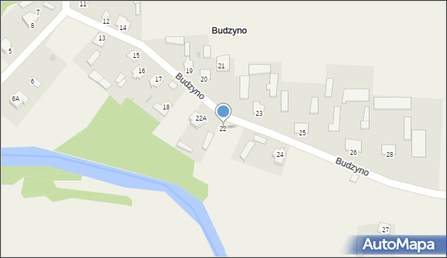 Budzyno, Budzyno, 22, mapa Budzyno