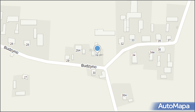 Budzyno, Budzyno, 31B, mapa Budzyno