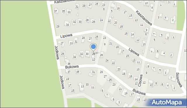 Bugaj, Bukowa, 28, mapa Bugaj