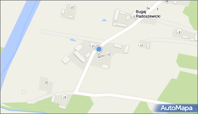 Bugaj Radoszewicki, Bugaj Radoszewicki, 14, mapa Bugaj Radoszewicki