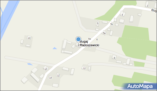 Bugaj Radoszewicki, Bugaj Radoszewicki, 9, mapa Bugaj Radoszewicki