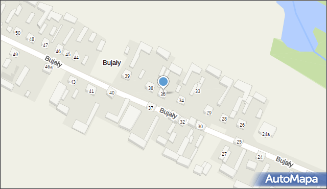 Bujały, Bujały, 36, mapa Bujały