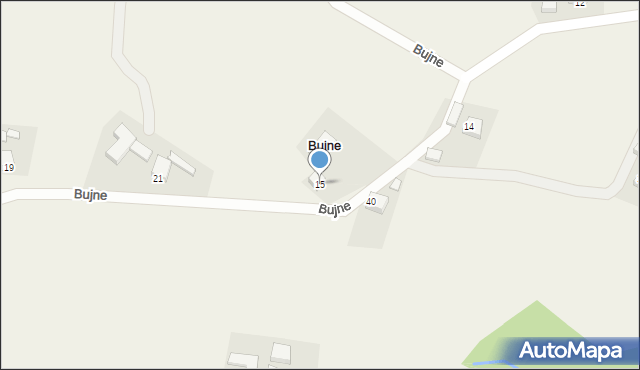 Bujne, Bujne, 15, mapa Bujne