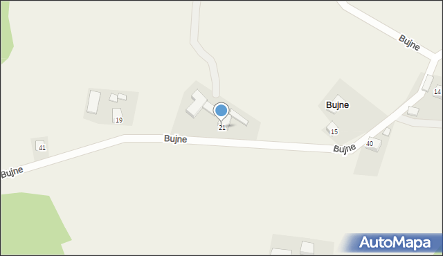 Bujne, Bujne, 21, mapa Bujne