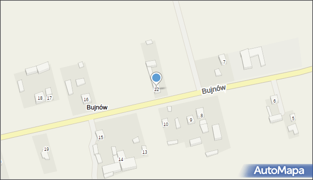 Bujnów, Bujnów, 12, mapa Bujnów