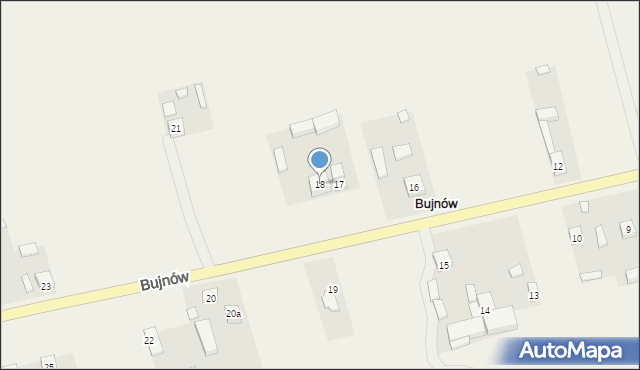 Bujnów, Bujnów, 18, mapa Bujnów