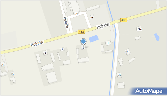 Bujnów, Bujnów, 2, mapa Bujnów