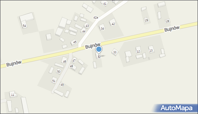 Bujnów, Bujnów, 32, mapa Bujnów