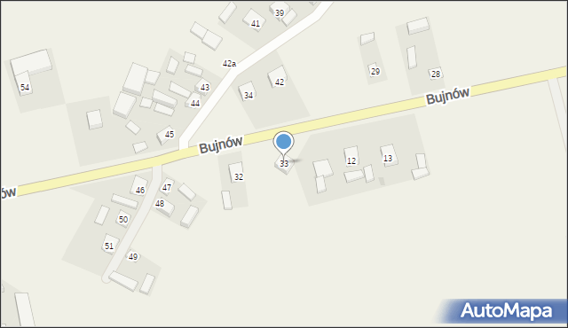 Bujnów, Bujnów, 33, mapa Bujnów