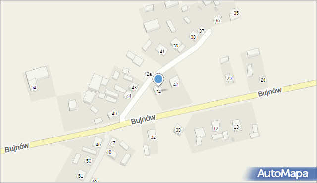 Bujnów, Bujnów, 34, mapa Bujnów