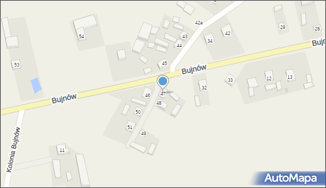 Bujnów, Bujnów, 47, mapa Bujnów