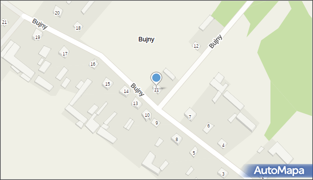 Bujny, Bujny, 11, mapa Bujny