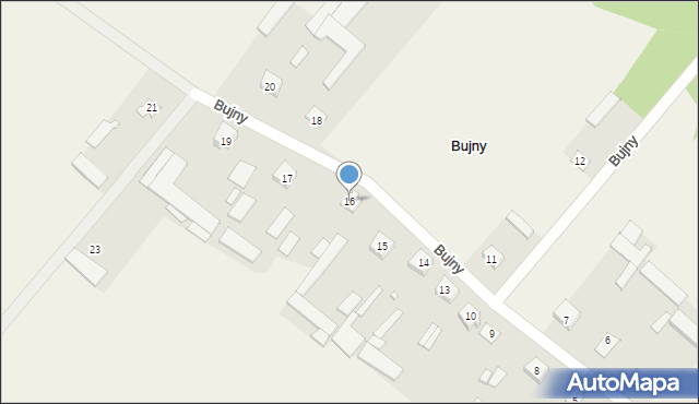 Bujny, Bujny, 16, mapa Bujny