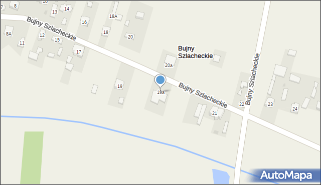 Bujny Szlacheckie, Bujny Szlacheckie, 19a, mapa Bujny Szlacheckie