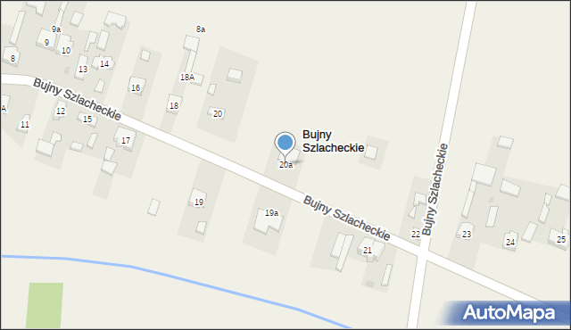 Bujny Szlacheckie, Bujny Szlacheckie, 20a, mapa Bujny Szlacheckie