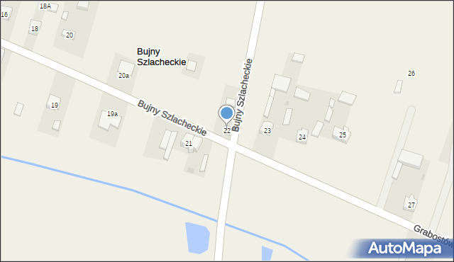 Bujny Szlacheckie, Bujny Szlacheckie, 22, mapa Bujny Szlacheckie