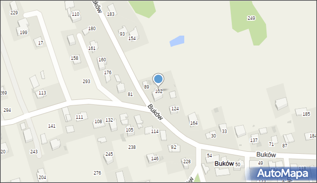 Buków, Buków, 102, mapa Buków