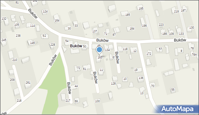 Buków, Buków, 143, mapa Buków