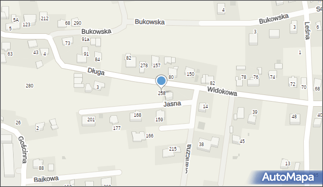 Buków, Buków, 258, mapa Buków