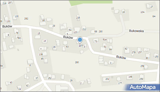 Buków, Buków, 43, mapa Buków