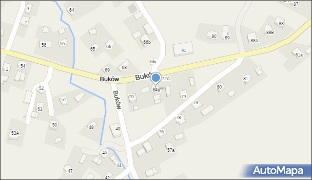 Buków, Buków, 64a, mapa Buków