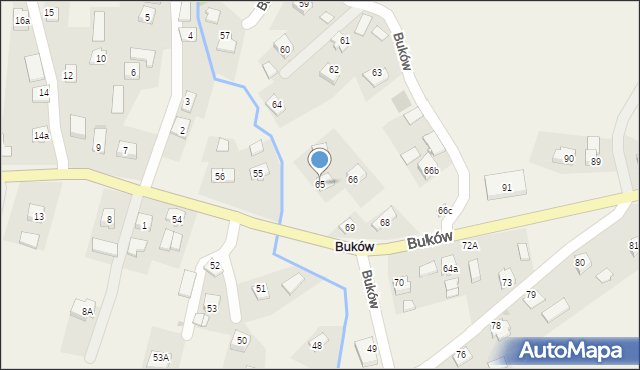 Buków, Buków, 65, mapa Buków