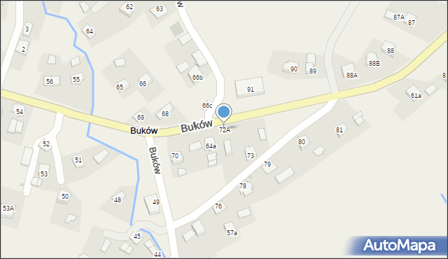 Buków, Buków, 72A, mapa Buków