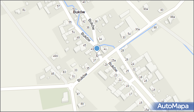 Buków, Buków, 32, mapa Buków
